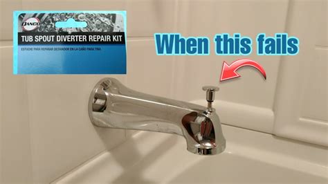 new tub spout leaking from back|New bathtub diverter spout drains back into wall